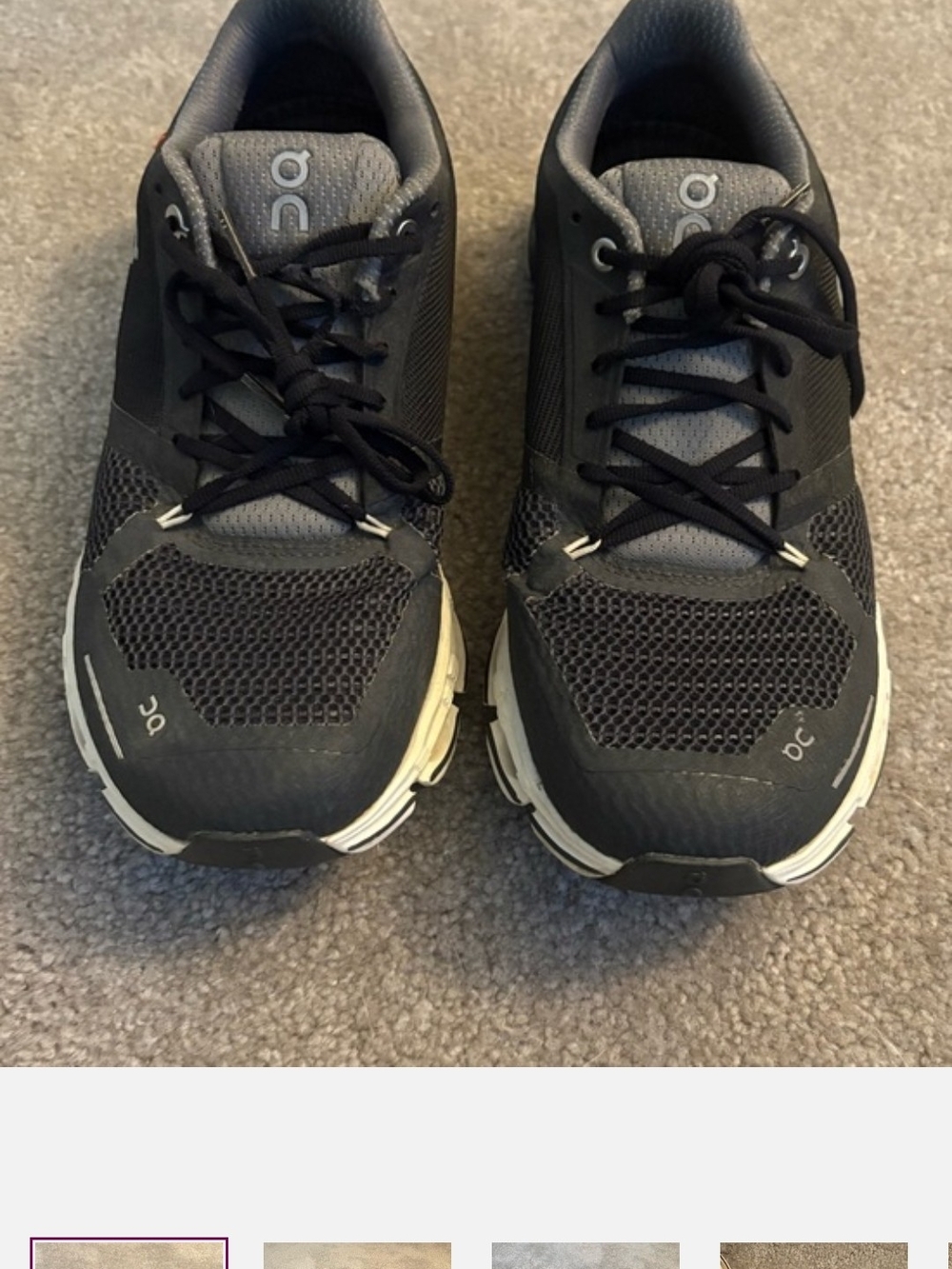 On Running Men's Black and Gray Athletic Trainers